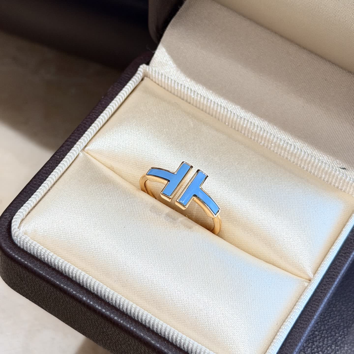 Tiffany & Co. Blue Enamel Ring